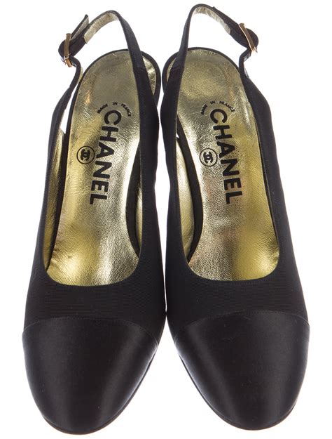 chanel cap toe shoe|Chanel cap toe slingback pumps.